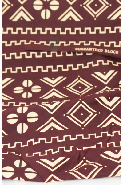 Batik Chic – Pagne Wax 6 Yards, Tons Marron & Crème