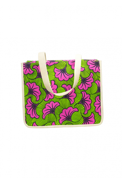 Sac Cabas Éclosion fleur rose   – Collection Fleur de Feu