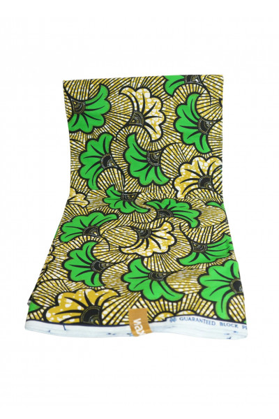 ZÉMZÉ – Pagne Wax 100 % Coton 6 Yards avec Symbole de Fécondité