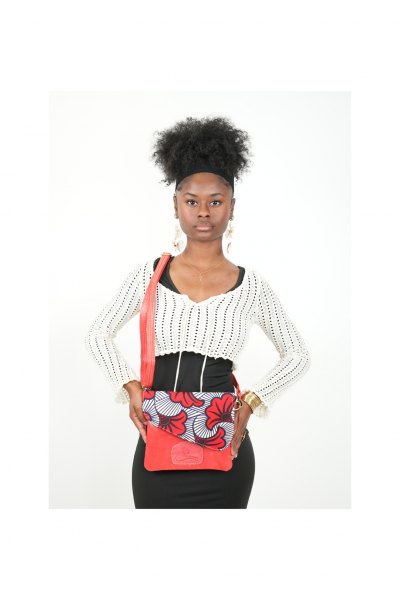 Sac à Bandoulière Fleur Royale Rouge – Collection Rouge Royale