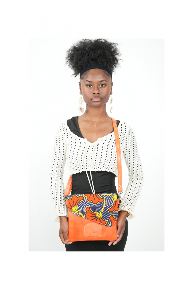 Sac à Bandoulière Fleur Royale Orange – Collection Orange Royale Sac à Bandoulière Fleur Royale Orange – Collection Orange Royale