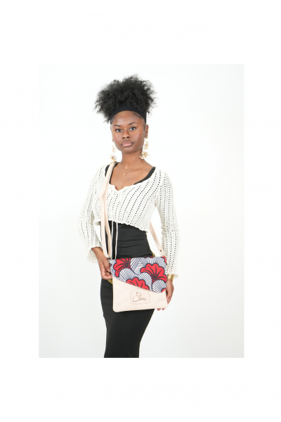 Sac à Bandoulière Fleur Royale RUBIS – Collection Beige Royale
