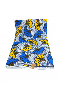ASEDA – Pagne Wax 100 % Coton 6 Yards avec Symbole de Fécondité