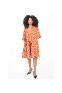Robe Wax Ample “Kaléna” – Tissu Multicolore 100 % Coton | Style Afro Chic & Confort