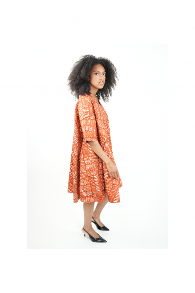 Robe Wax Ample “Kaléna” – Tissu Multicolore 100 % Coton | Style Afro Chic & Confort