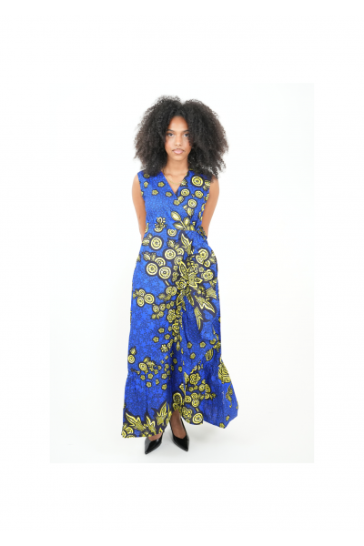SERENA  : robe portefeuille sans manche