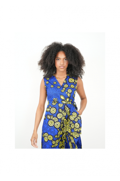 SERENA  : robe portefeuille sans manche