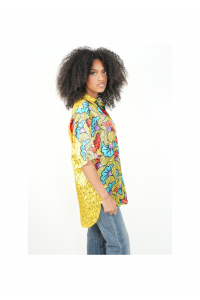 Chemise Wax Satin "Éclat Tropical"