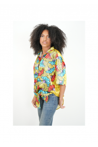 Chemise Wax Satin "Éclat Tropical"