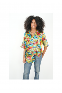 Chemise Wax Satin "Éclat Tropical"