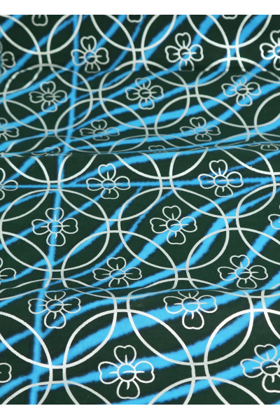 MOSADI -Pagne Wax 100 %  coton effet brillant 6 YARD