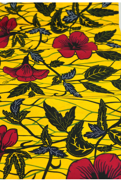 YUMA – Pagne Wax  100  % COTON 6 Yards